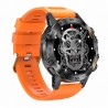 Smartwatch Męski Gravity GT9-4 na pasku gumowym w kolorze CZARNY/POMARAŃCZOWY o szerokości 22mm