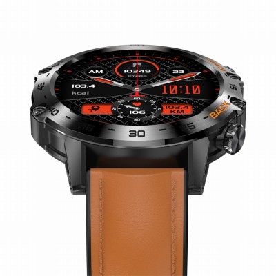 Smartwatch Męski Gravity GT9-7  w kolorze CZARNY/BRĄZOWY o szerokości 22mm