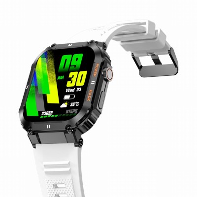 Smartwatch Męski Gravity GT6-8 na pasku gumowym w kolorze CZARNY/BIAŁY o szerokości 22mm