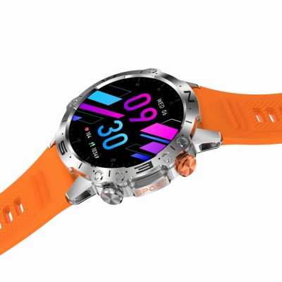 Smartwatch Męski Gravity GT20-4 na pasku gumowym w kolorze SREBRNY/CZARNY o szerokości 22mm