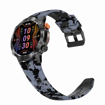 Smartwatch Męski Gravity GT20-5 na pasku gumowym w kolorze CZARNY/CZARNY MORO o szerokości 22mm