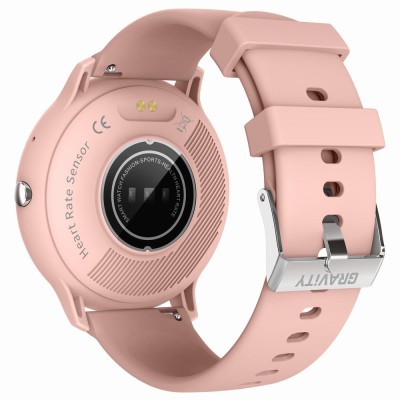 Smartwatch Damski Gravity GT1-6 PRO na pasku gumowym w kolorze RÓŻOWY/RÓŻOWY o szerokości 22mm