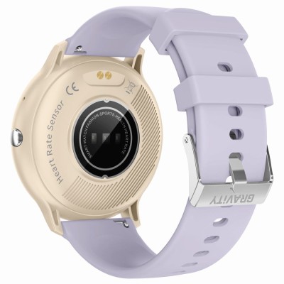 Smartwatch Damski Gravity GT1-8 PRO na pasku gumowym w kolorze PIASKOWY/PIASKOWY o szerokości 22mm