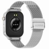 Smartwatch Damski Gravity GT15-9 na bransolecie mesh w kolorze SREBRNY/SREBRNY o szerokości 22mm