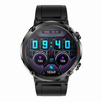 Smartwatch Męski Gravity GT21-2 na pasku gumowym w kolorze CZARNY/CZARNY o szerokości 22mm