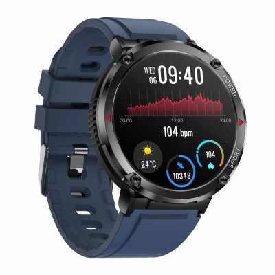 Smartwatch Męski Gravity GT21-5 na pasku gumowym w kolorze CZARNY/CZARNY o szerokości 22mm