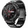 Smartwatch Męski Gravity GT7-2 na bransolecie stalowej w kolorze CZARNY/CZARNY o szerokości 22mm