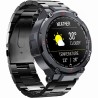 Smartwatch Męski Gravity GT7-2 na bransolecie stalowej w kolorze CZARNY/CZARNY o szerokości 22mm