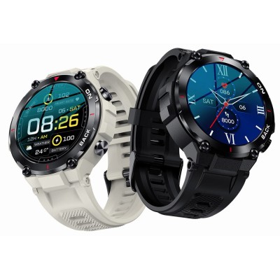 Smartwatch Męski Gravity GT8-4 na pasku gumowym w kolorze SZARY/SZARY o szerokości 22mm