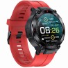 Smartwatch Męski Gravity GT8-5 na pasku gumowym w kolorze CZARNY/CZERWONY o szerokości 22mm