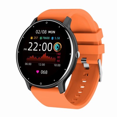 Smartwatch Męski Gravity GT1-9 na pasku gumowym w kolorze CZARNY/POMARAŃCZOWY o szerokości 22mm