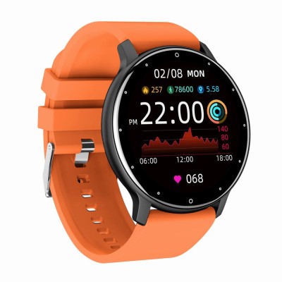 Smartwatch Męski Gravity GT1-9 na pasku gumowym w kolorze CZARNY/POMARAŃCZOWY o szerokości 22mm