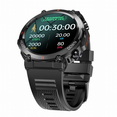 Smartwatch Męski Gravity GT7-1 PRO na pasku gumowym w kolorze CZARNY/CZARNY o szerokości 22mm