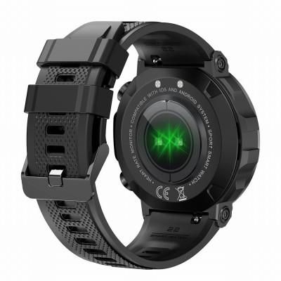 Smartwatch Męski Gravity GT7-1 PRO na pasku gumowym w kolorze CZARNY/CZARNY o szerokości 22mm