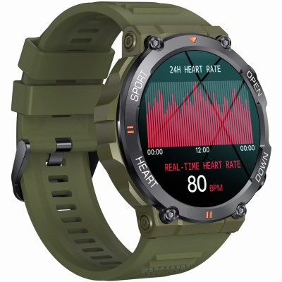 Smartwatch Męski Gravity GT7-3 PRO na pasku gumowym w kolorze KHAKI/KHAKI o szerokości 22mm