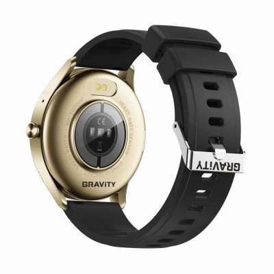 Smartwatch Damski Gravity GT2-3 na pasku gumowym w kolorze ZŁOTY/CZARNY o szerokości 22mm