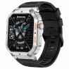 Smartwatch Męski Gravity GT6-5 na pasku gumowym w kolorze SREBRNY/CZARNY o szerokości 22mm