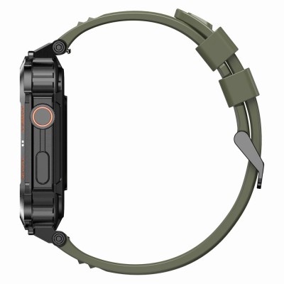 Smartwatch Męski Gravity GT6-6 na pasku gumowym w kolorze CZARNY/KHAKI o szerokości 22mm