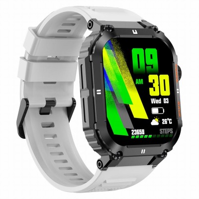 Smartwatch Męski Gravity GT6-8 na pasku gumowym w kolorze CZARNY/BIAŁY o szerokości 22mm