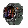 Smartwatch Męski Gravity GT20-6 na pasku gumowym w kolorze CZARNY/ZIELONY MORO o szerokości 22mm