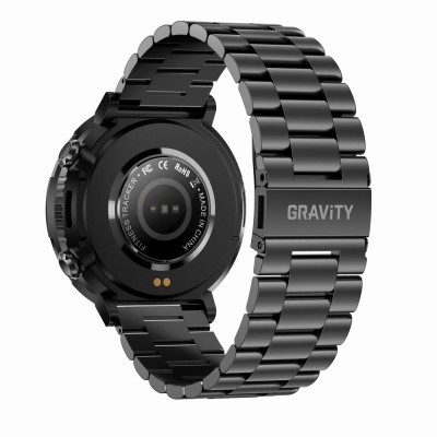 Smartwatch Męski Gravity GT21-1 na pasku gumowym w kolorze CZARNY/CZARNY o szerokości 22mm