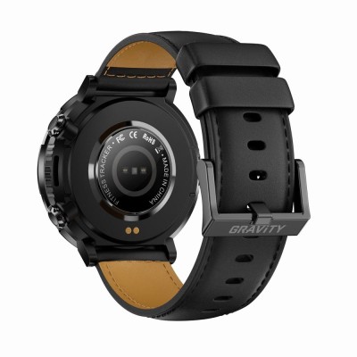 Smartwatch Męski Gravity GT21-3 na pasku gumowym w kolorze CZARNY/CZARNY o szerokości 22mm